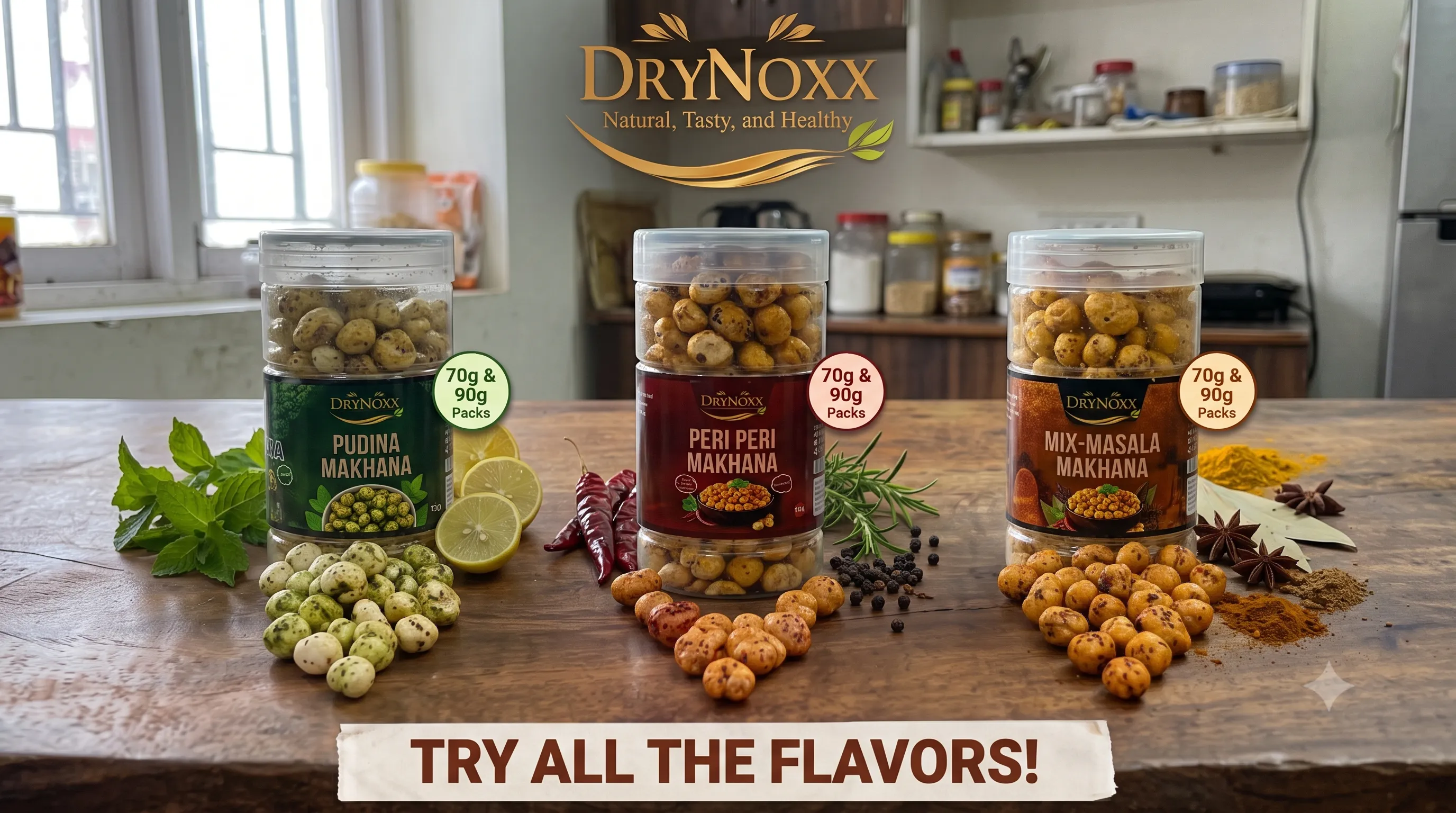 DRYNOXX-Roasted Makhana & Wholesome Superfood Snacks